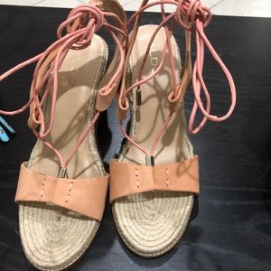 Aldo Leather tie up sandals